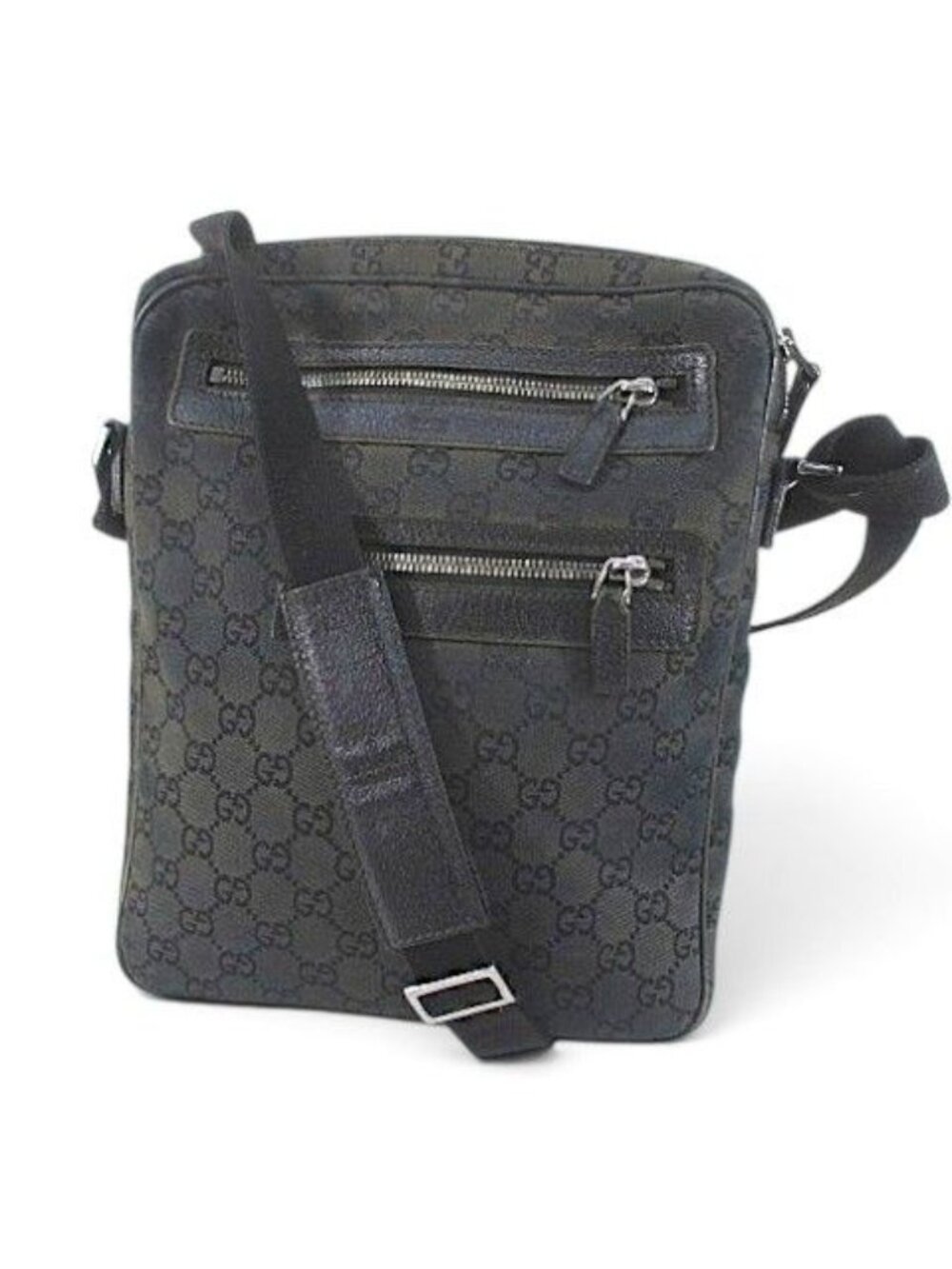 Gucci Shoulder Bag Crossbody GG Canvas Black